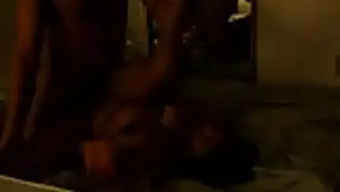 Dark chubby indian fucked on her back 