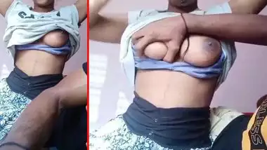 Beautiful indian wife has lifted her top and show tits