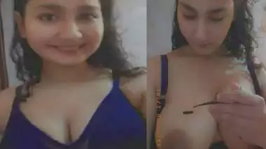 Big boobs Paki girl selfie topless seduction