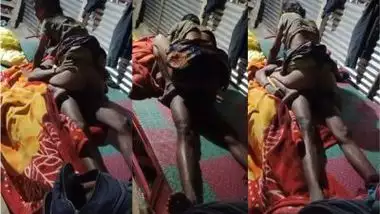 Village couple fucks at midnight in Indian sex video